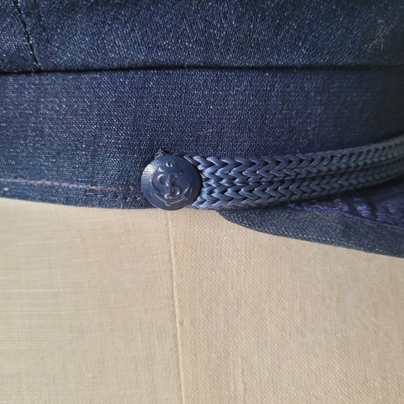Vintage Denim Greek Sailor Hat - Picture 8 of 9